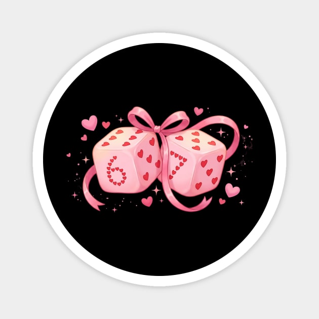 Six And Seven Dice Love Valentine's Day Magnet by ArtistTee ⭐⭐⭐⭐⭐